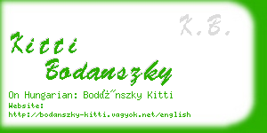 kitti bodanszky business card